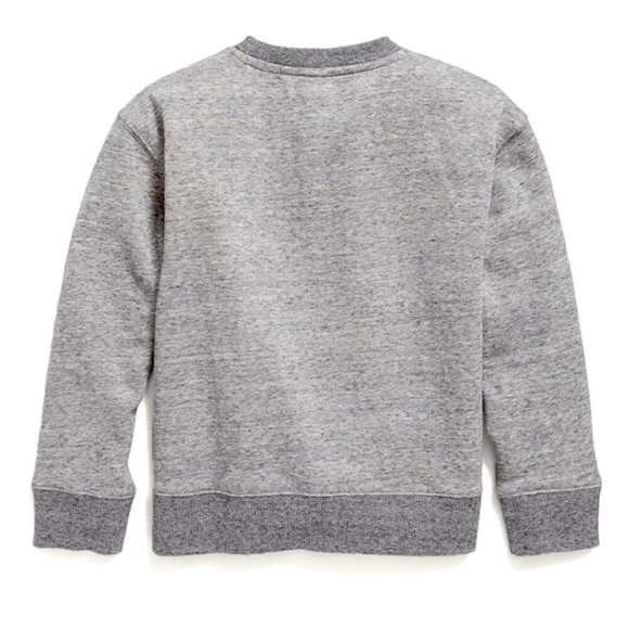 NWT - Old Navy Kids Unisex Crew-Neck Sweatshirt, Heather gray - Size XL (14-16) - Picture 2 of 9